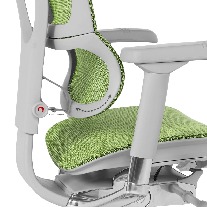 Ергономичен стол IOO Elite 2 сива рамка-зелен